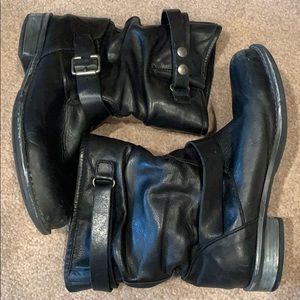 Eric Michael real black leather short booties